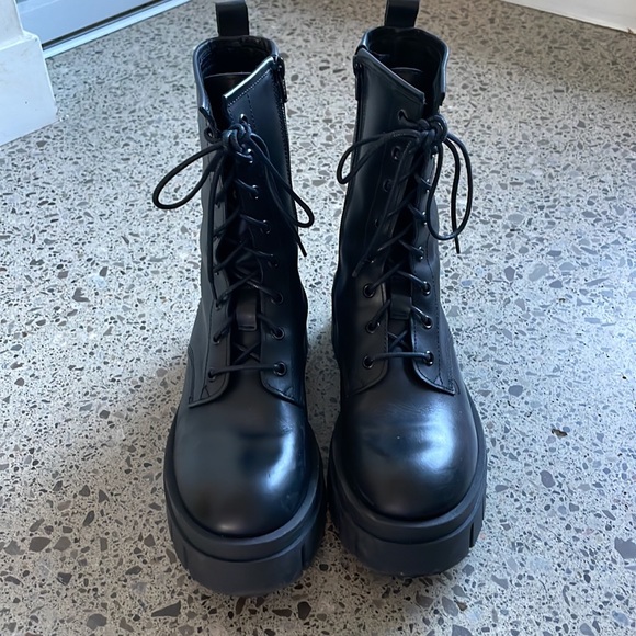 L’intervalle - Davao Black Leather - Women’s Combat Boot - Size 38 - Picture 4 of 4